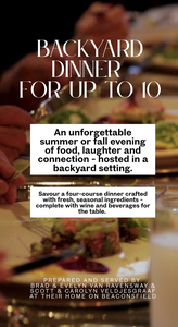 Backyard Dinner Experience for 10 - Lot #779