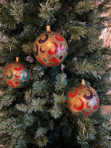 Three Large Ornaments