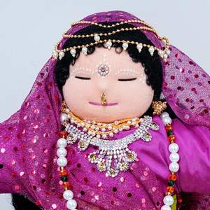 Radha Rani (Large) with Lotus Cushion
