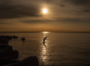Promontory Point Swimmer, Chicago, April 18, 2024