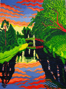 Sunset at Starkweather Creek (Painting on Canvas)