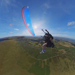 Tandem Paragliding Flight.