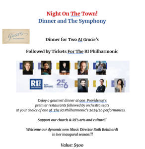 Night On The Town! Dinner and The Symphony