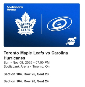Leafs vs Hurricanes