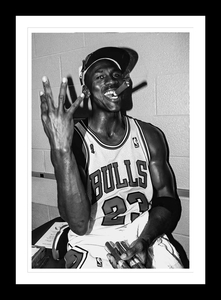Michael Jordan's 4th Bulls NBA Championship Print