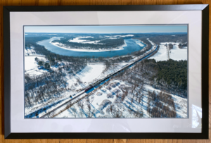 Kingsley Bend Mound, Wisconsin River + Train