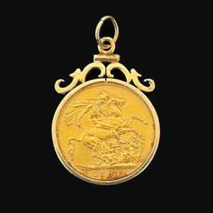 1897 Gold Coin in 18K Frame