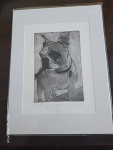 Original Mary Ott Artwork: "Woof" 12x17