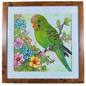 Completed Budgie Diamond Painting