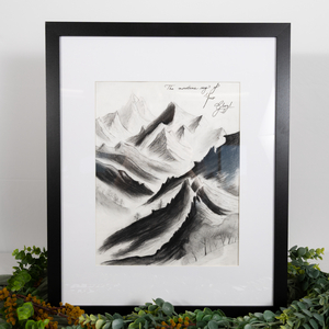 “The Mountains Sing of Your Glory” Charcoal Art