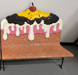 Ice Cream Bench - White Drip