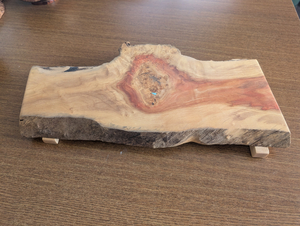 Box elder sushi platter and chopsticks