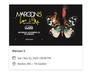 001 Maroon Five Tickets