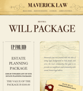 $500 toward an Estate Planning Package