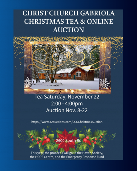 Christ Church Gabriola Christmas Online Auction