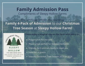 Family 4-Pack Admission – Christmas Tree Farm