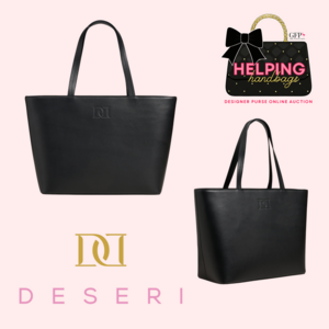 Deseri: Maya Leather Tote in Black