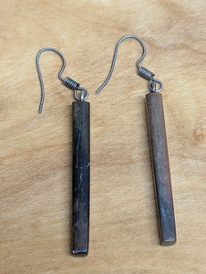 Fossilized Mammoth Ivory Earrings