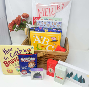 White Pumpkin Winter Whimsy Family Fun Basket