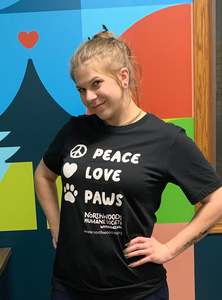 Northwoods Peace, Love, Paws T-Shirt