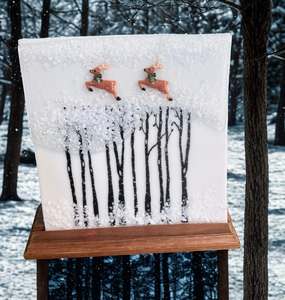 Snowy Deer Scene