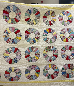 Petals of Time - handmade twin quilt