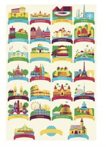 World Travel Alphabet - Poster