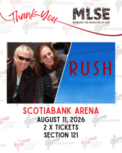 2 x Tickets to RUSH, August 11, 2026