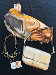 Designer's Circus Purse, Necklace, Scarf, $100 GC