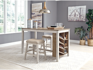 Skempton Counter Height Dining Table & 2 Barstools
