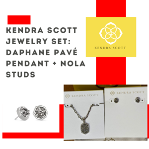 Kendra Scott: Daphane Pavé Pendant + Nola Studs