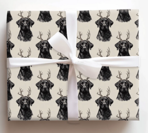 Aspen & Arlo Black Lab Wrapping Paper, 6 ft roll