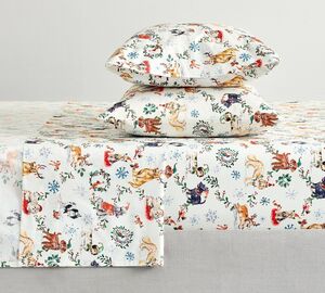 Holiday Dog Printed Sheet Set, KING