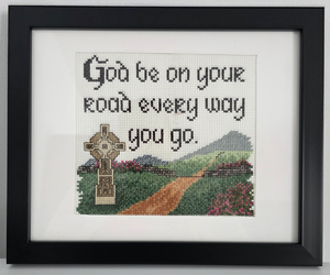 Set of 2 Framed Cross Stitch Art