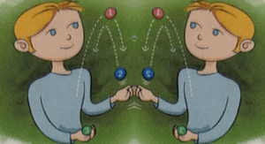 Juggling Lesson for Two Beginners