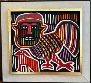 Vintage Framed Hand Sewn Kuna Mola Panama