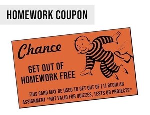 PS 184 - Get Out of Homework Free (Item A)