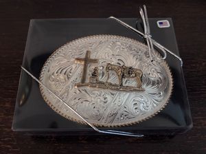 132 The Fishing Cowboy belt buckle