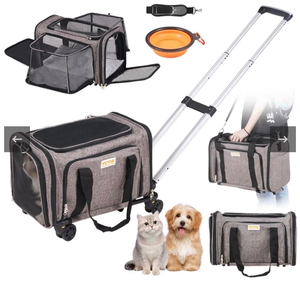 VEVOR Dog Carrier with Wheels, Airline Approved