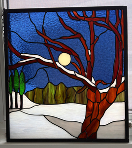 Winter Moonlight- Stained Glass