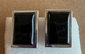Black Square Earrings
