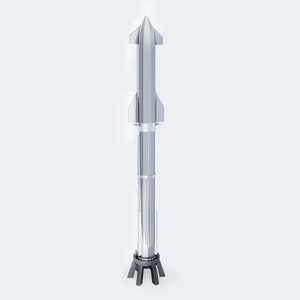 Starship Chrome Rocket Model