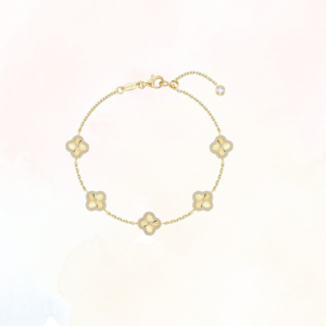 Gold Clover Motif Bracelet