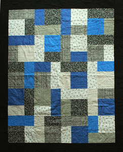 Black and Blue Quilt by Julie Zupfer Anderson
