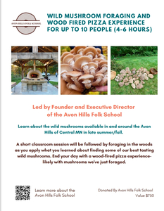 Wild mushroom foraging and wood fired pizza experi