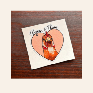 "Maggie" <3 Vegan for Them Sticker