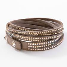 Touchstone Crystal Wrap Star Bracelet Mocha