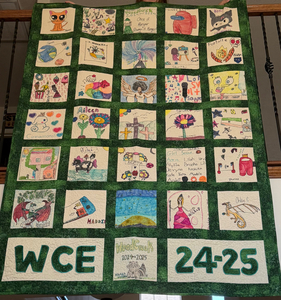 HANDMADE WCE Art Night Quilt