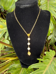 Triple Pearl Drop Necklace