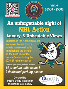 Item #006 LIVE AUCTION NHL Box at the Honda Center